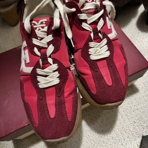 Sam Edelman Burgundy and Red Sneakers